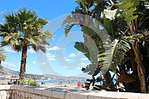 Malagueta Beach in Malaga, Spain