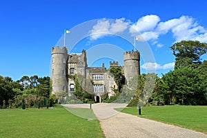 Malahide Castle With Flags
