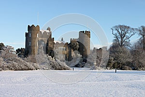 Malahide Castle Snow Covered