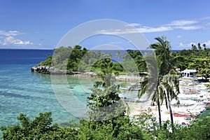 Malapascua island fishing boats philippines photo