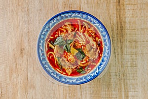 Malatang, chinese spicy numbing hot soup photo