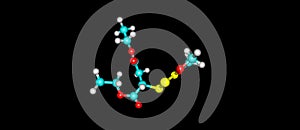 Malathion molecular structure isolated on black photo