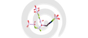 Malathion molecular structure isolated on white photo