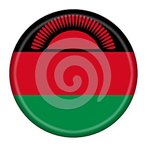 Malawi flag button with clipping path