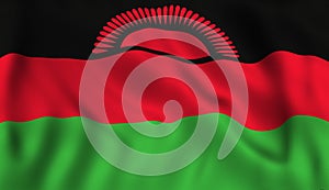 Malawi flag waving symbol malawian