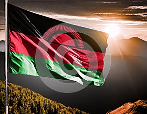 Malawi Flag Waving on the wind