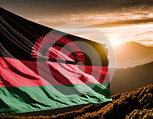 Malawi Flag Waving on the wind