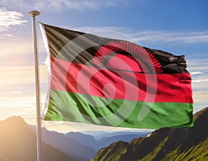 Malawi Flag Waving on the wind