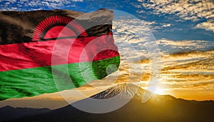 Malawi Flag Waving on the wind