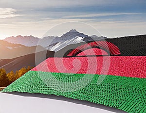 Malawi Flag Waving on the wind