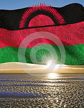 Malawi Flag Waving on the wind