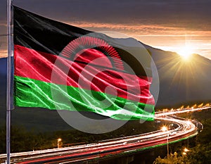 Malawi Flag Waving on the wind