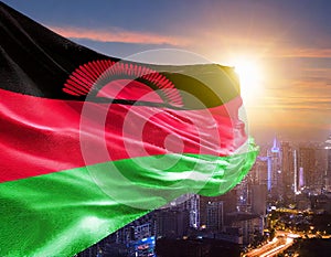 Malawi Flag Waving on the wind