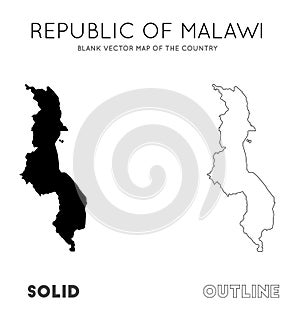 Malawi map.