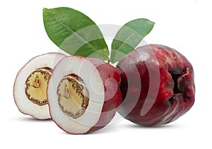 Malay apple fruit isolated on white background