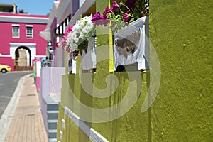 Malay Quarter, Bo-Kaap, Cape Town, South Africa. Historical area of brightly painted houses in the city centre