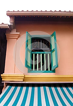 Malay village house window