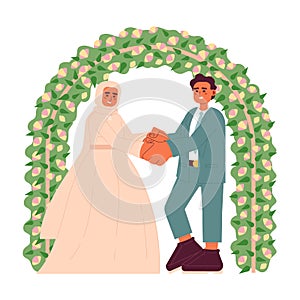 Malay wedding flat concept vector spot illustration