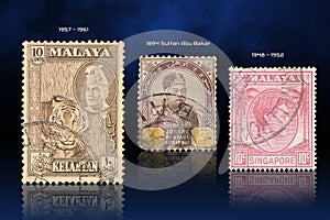 Malaya stamps photo