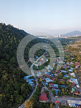 Malays village aerial view