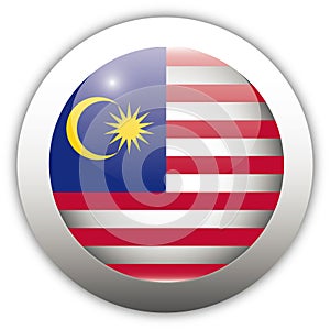 Malaysia Flag Aqua Button