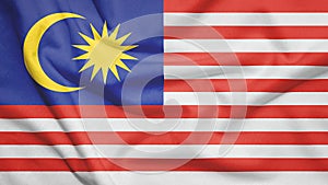 Malaysia flag with fabric texture