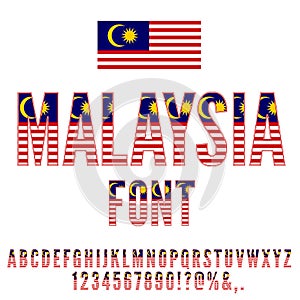 Malaysia Flag Font