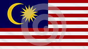 Malaysia flag waving cloth background, loop