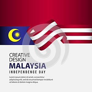 Malaysia Independence Day Celebration Creative Design Illustration Vector Template