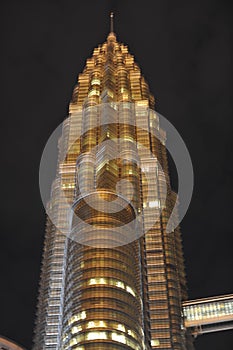 Malaysia Kuala Lumpur twin towers view at night remove tripod long exposure