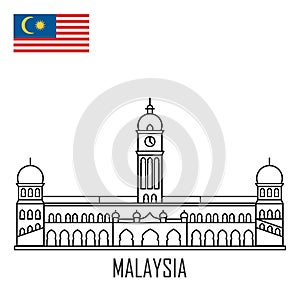 Malaysia landmark. Sultan Abdul Samad Palace