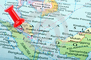 Malaysia in map photo