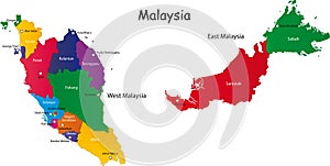 Malaysia map photo