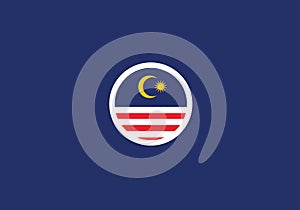 Malaysia national flag circle shape