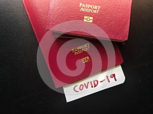 Malaysia Passport with Covid-19 Note