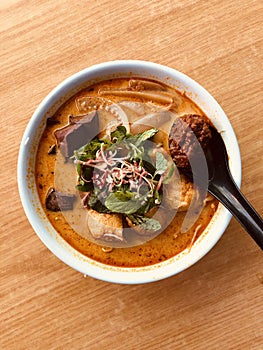 Malaysia Penang Curry Noodle with Sambal