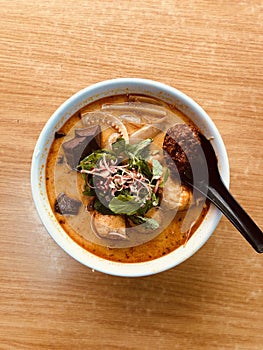 Malaysia Penang Curry Noodle with Sambal