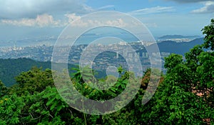 Malaysia Penang Hill Bukit Bendera Flagstaff Hill Peak George Town Landscape Cityscape Panoramic View Green Nature Mountain photo