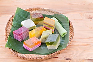 Malaysia popular assorted sweet dessert or known as kuih kueh