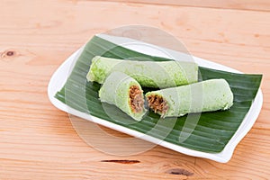 Malaysia popular sweet dessert known as kuih ketayap