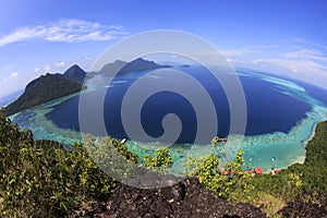 Malaysia Sabah Borneo Scenic View of Tun Sakaran Marine Park tropical island (Bohey Dulang) Semporna, Sabah photo