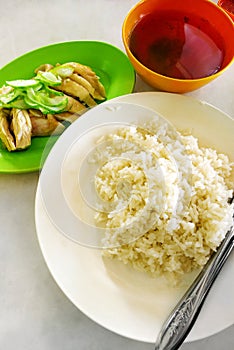 Malaysia street food chicken rice