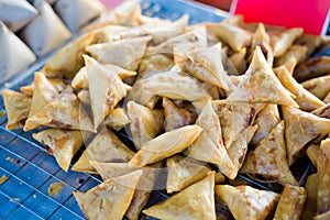 Malaysian deepfried samosa dumplings