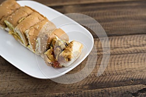 Malaysian delicacies roti john photo