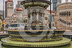 Malaysian fountain in Independence square Kuala Lumpur malaysia