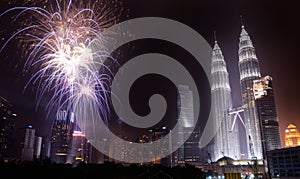 Malaysian Independence Day 2013 - Fireworks at KLCC