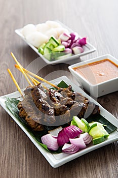 Malaysian mutton satay with delicious peanut sauce