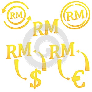 Malaysian Ringgit currency symbol icon of Malaysia