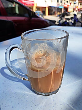 Malaysian signature drink called `TEH TARIK`.