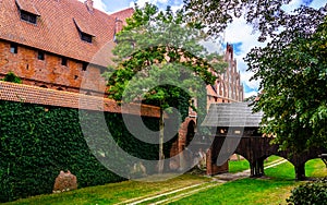 Malbork , Poland . Entrance to the Teutonic Knights Castle